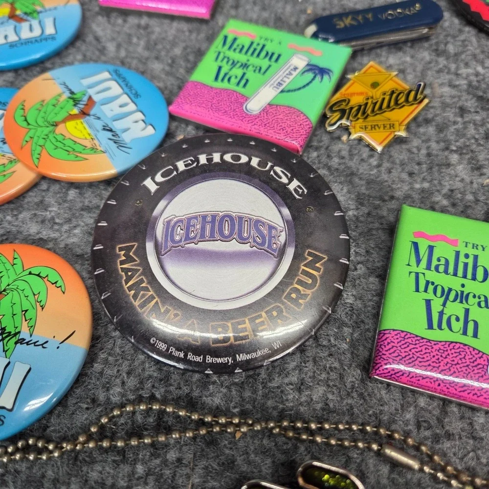 Alcohol Bartender‎ Pins Lot Liquor Shnapps Malibu Jose Cuervo Promo RARE